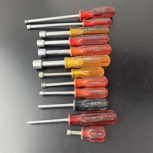 Lot Of 12 Xcelite Nut Drivers Hallow Shaft Various Sizes - Picture 1 of 20