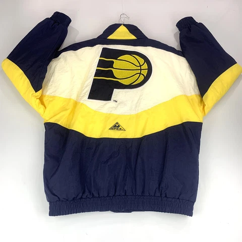 Vintage NBA Apex One Indiana Pacers Zip Up Puffer Jacket. Adult Size Large. 90’s Cover