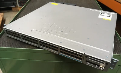Cisco Switch WS-C3850-12X48UL UPoE w 2x PWR-C1-1100WAC + C3850-NM-2-10G +SFP - Image 1 of 4
