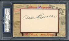 Allie Reynolds 2013 Historic Autographs Decades 1940 Cut Auto/Autograph 15/24