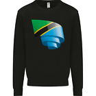Zakręcona flaga Tanzanii Dzień Tanzanii Piłka nożna Dziecięca bluza Sweter