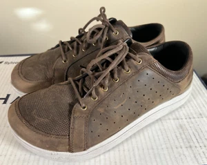 Altra $130 Cayd Brown Leather Lifestyle Travel Casual Sneaker Shoes Sz 10 M - Picture 1 of 14