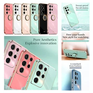 For Samsung Galaxy A14 A16 A36 5G Magnetic Ring Stand Plating Case Shockproof - Picture 1 of 14