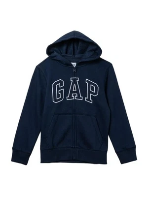 Sudadera con capucha cremallera completa con logotipo GAP para niños - tapiz azul marino - XS Foto 1 de 2