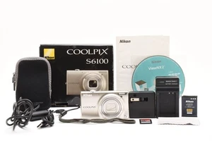 [MINT w/BOX] Nikon COOLPIX S6100 Silver  Digital Camera 20.0MP 7x from Japan - Picture 1 of 14