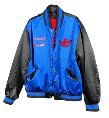 Куртка мужская Adidas Originals средняя синяя черная бомбардировщик трилистник Hollis Crew GN5931 - Изображение 1 из 4