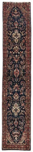 Handmade Vintage Tribal Runner Rug 3X15 ft Floral Design Oriental Hallway Carpet - Picture 1 of 11
