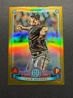 2019 Gypsy Queen Chrome Gold Refractor #062 Zack Greinke 20/50 - Image 1 of 2