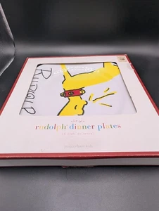 Set di 4 piatti in melamina Pottery Barn Kids Rodolph la renna dal naso rosso - Foto 1 di 3