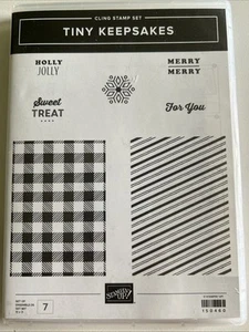 Stampin’ Up! TINY KEEPSAKES Stamp Set Christmas Merry Holly Treat - Picture 1 of 3