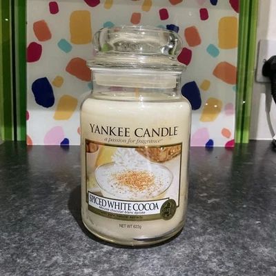 Yankee Candle  Spiced White Cocoa Large 623g Jar. New in Mint Condition 2016 - Image 1 of 4