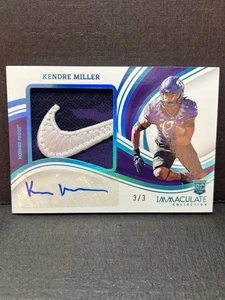 2023 Panini Immaculate Collegiate Kendre Miller Auto Nike Patch Rookie 3/3 TCU - Picture 1 of 3