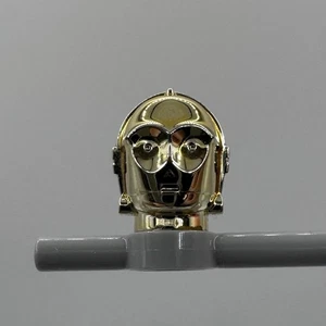 Lego Star Wars Vintage Chrome Gold C-3PO 1/10,000 Minifigure Head Only Rare - Picture 1 of 1