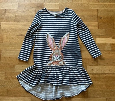 Vestido Monzón Niñas Edad 11-12 Años Lentejuelas Conejo Jersey Rayas Algodón Foto 1 de 4