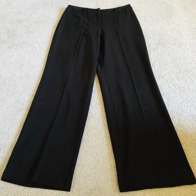 90s Norton McNaughton Flared Dress Pants Women’s 8 Black High Rise Gothic Career - Image 1 of 4