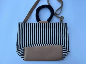 Mercado Global Tasche gestreift mit Lederriemen - Bild 1 von 24