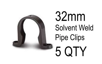 POLYPIPE 5 x 32 mm Lösungsmittel Schweiß Abfall Rohrschelle schwarz Wasser Sanitär
