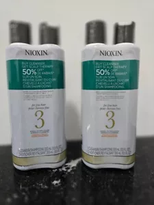 Lot of 2 sets Nioxin System DUO Cleanser Scalp Therapy 2 x 10.1 fl oz Set New - Picture 1 of 3