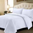 Brisbane Oversized Twin Quilt Bedding Set Solid 2piece Quilted Bedspread Coverle