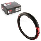 Steering Wheel Cover Ø 38x9 CM Black Red for Audi 100 A4 A6