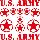 Set USA Sterne & Schrift rot US Army NAVY MP Auto Bus Aufkleber 4061963068946