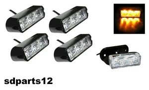 4x 3 Led 12/24V Strobo Luce Emergenza Avvertimento 3 Flash Lampeggianti Auto Suv - Foto 1 di 9