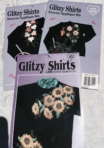 NIP What's New Glitzy Shirts 3 Fall Iron-On Appliques Kits - Bild 1 von 6