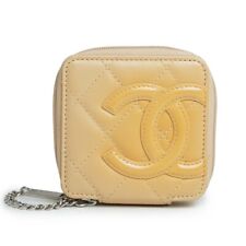 CHANEL A29806 Cambon Leather Pouch Beige Authentic Women Used from Japan