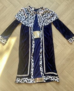 Nativity King / Wise Man Child Costume 5-6 Years. Blue Velour Deluxe Robe. New - Picture 1 of 6