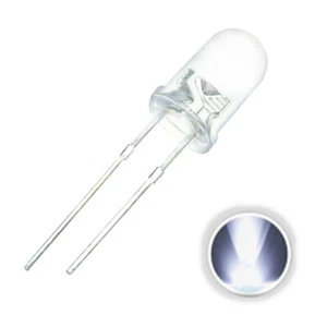 LED 5mm, 3mm, directo para 12 voltios, blanco, cálido, azul, amarillo, verde, rojo, alambre LED - Imagen 1 de 14