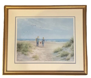 Lucelle Raad “Beach Pals” Limited Edition Lithograph AP Signed Matted Framed - Picture 1 of 11