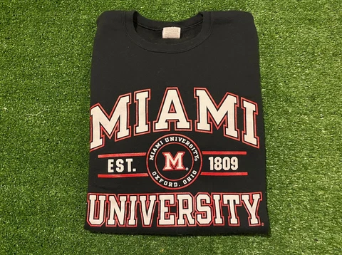 Vintage Jerzees Miami University RedHawks Oxford OH split bar crewneck Medium Cover