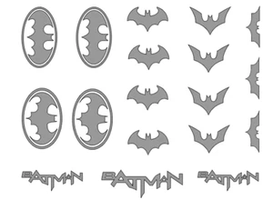 BATMAN DIE-CUT SET SMALL Toy Decal Sticker ( 18 PCS ) RC Truck NEW - Picture 1 of 11