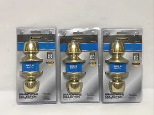 Lot Of (3) Defiant 332216 Brandywine Collection Brass Bed & Bath Door Knob - Picture 1 of 4