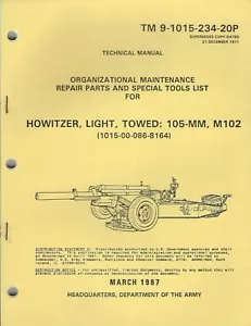 Historical book for Howitzer, :Light, Towed, 105 MM, M102, Unit Repair Parts - Picture 1 of 1