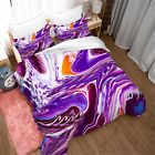 3D Texture Abstract Art Purple Quilt Cover Set Duvet Cover Bedding Pillowcases