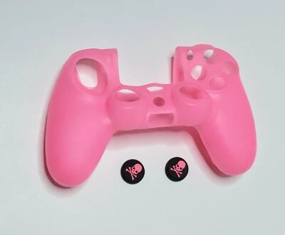 Funda Gel Goma Silicona Recubrimiento ROSA Para Mando Sony Playstation 4 PS4  Foto 1 de 3