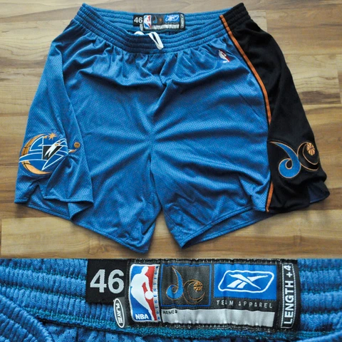 WASHINGTON WIZARDS TEAM GAME ISSUE SHORTS REEBOK NBA AUTHENTIC SIZE 46+4 Cover