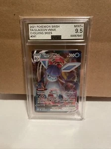 Pokémon SWSH Evolving Skies Glaceon VMAX 041/203 AGS Mint+ 9.5 Holo Rare 2021 - Picture 1 of 2