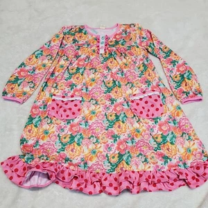 Matilda Jane Always Dreaming Floral Pink Dot PJ Nightie Nightgown Pajamas 10 - Picture 1 of 5