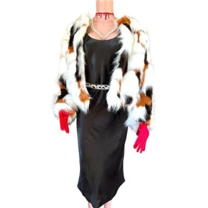 Cruella de Vil 6-Piece Halloween Costume Dress Faux Fur Size Extra Large - Picture 1 of 10