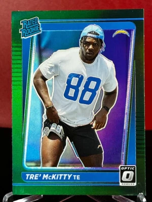2021 Donruss Optic Green Rated Rookie Preview, Tre' McKitty, #P-304, Chargers - Image 1 of 3