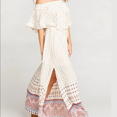  Maxi Vestido Campesino Fuera de Hombro Med Show Me Your Mumu  Foto 1 de 4