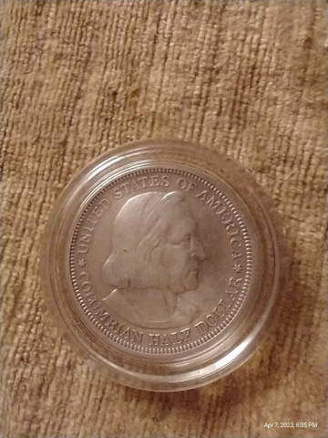 1892 Columbian Expo Half Dollar ~ Almost Uncirculated (AU) ~ 90% Silver ~ 1 Coin Cover