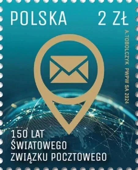 Poland 150 Years Of The UPU Stamp 2024-ZZIAA - Image 1 of 1