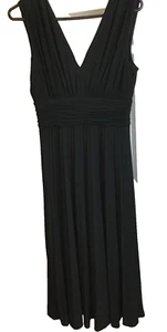 Suzi Chin for Maggy Boutique Dress Sz 4 Pleated Black Sleeveless Cocktail Party - Picture 1 of 4