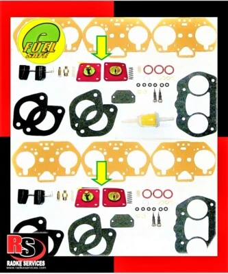 ПАРА WEBER 40-44-48 IDF КАРБЮРАТОР E ТОПЛИВА! ВОССТАНОВЛЕНИЕ С ПОПЛАВКОМ HPMX 40 - 44 RADKE PR 703  - Изображение 1 из 4
