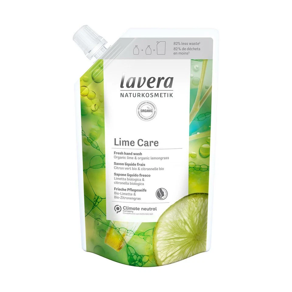 💚 Lavera Natural Lime Care Fresh Refill Pouch Hand Wash 500ml - Image 1 of 1