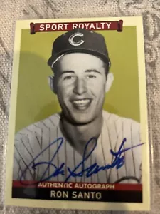 2009 Goudey Sports Royalty On Card Authentic Autograph Ron Santo HOF SP 99 Cubs - Picture 1 of 2