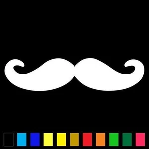 Mustache Sticker Decal Vinyl Car Window Funny Joke Lol Cute Stache Shape Art Jdm - Picture 1 of 14
